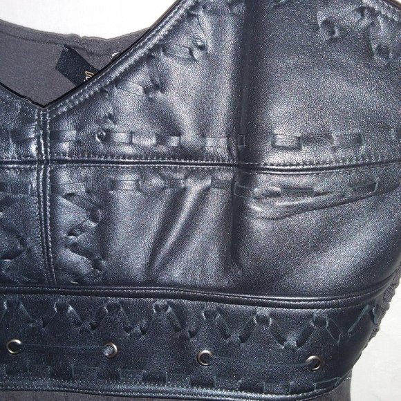Sky leather babydoll tank top sz L - Picture 3 of 4
